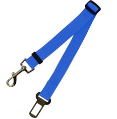 Fixed-Length Polyester Dog Seatbelt Leash - Adjustable Car Safety Strap for Small to Medium Pets (5-20kg)