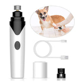 Ourpettly Quiet Electric Pet Nail Grinder & Clipper - Low Noise USB Rechargeable for Dogs, Cats, Small Animals