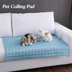 Self-Cooling Ice Silk Pet Pad - Instant Cooling Bed Mat for Dogs & Cats in Summer, No Water Needed (Multiple Sizes)
