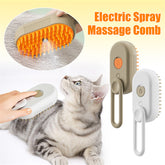 3-in-1 Electric Steam Pet Brush - USB Rechargeable Dog & Cat Grooming Brush for Hair Removal, Detangling & Massage