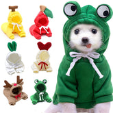 Cute Fruit Hoodie Winter Warm Fleece Dog Sweater for Small Dogs - French Bulldog, Chihuahua, Puppy & Cat Clothing