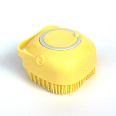 Silicone Pet Bathing & Massage Glove Brush - Dog & Cat Grooming Tool with Shampoo Dispenser