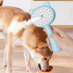 Rechargeable Steam Pet Grooming Brush - Self-Cleaning Deshedding & Massage Brush for Dogs and Cats