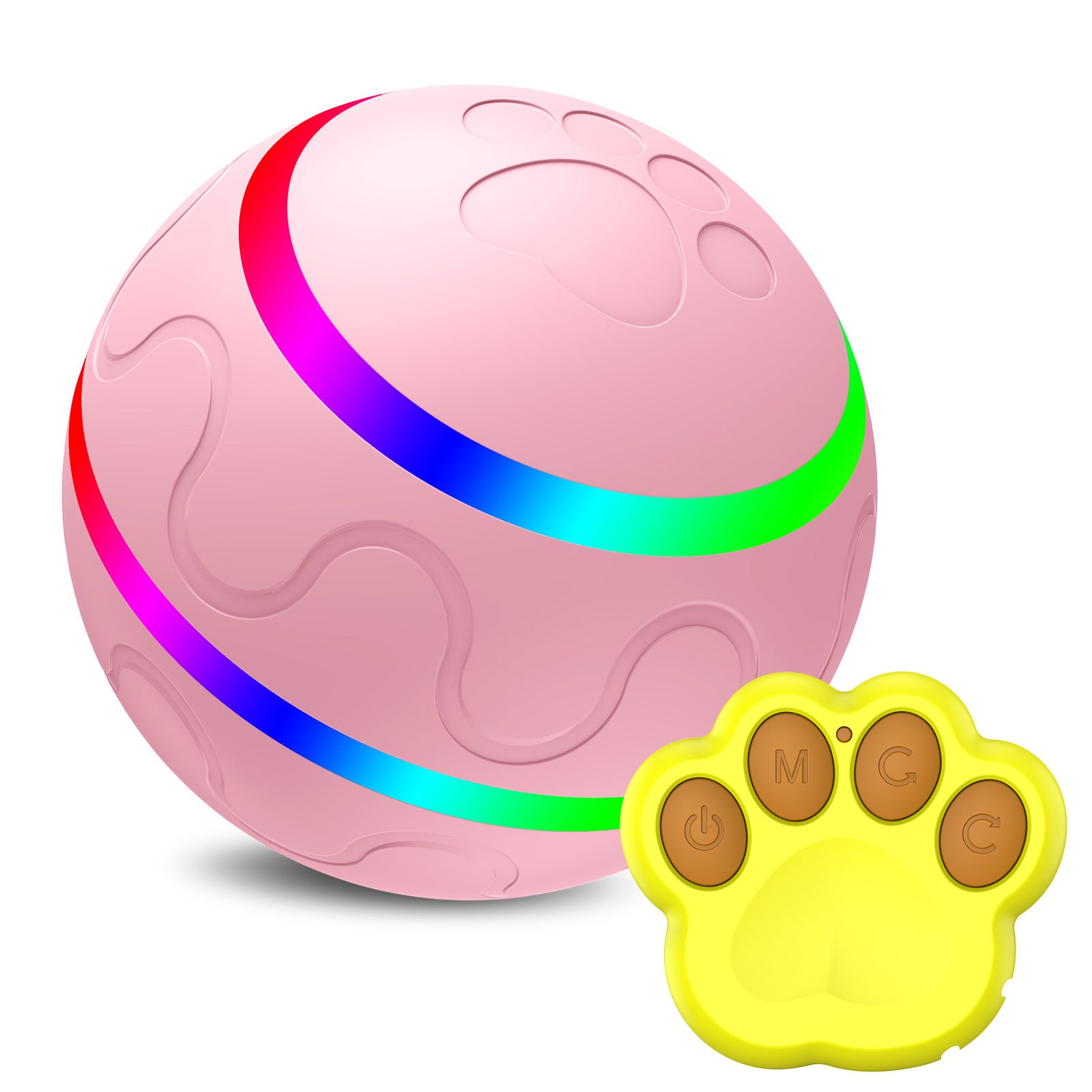 Automatic Self-Rotating Cat Toy Ball - Interactive USB Charging Pet Toy with Remote Control