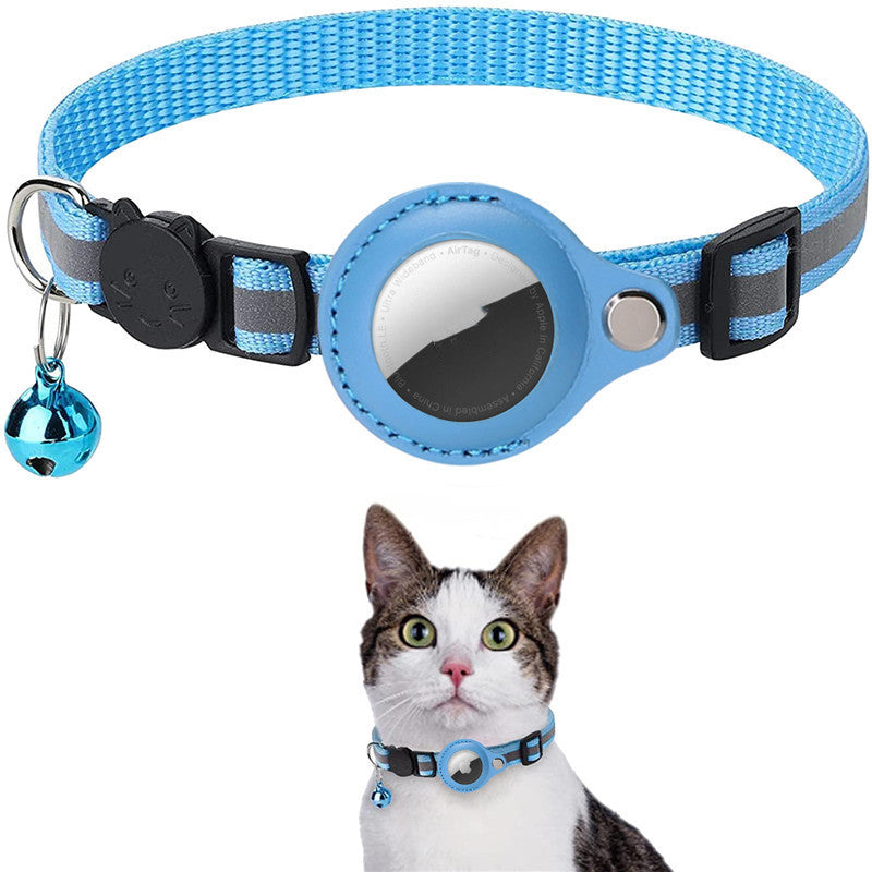 Waterproof AirTag Collar for Dogs & Cats - Reflective Nylon Holder with Protective Case