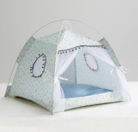 Waterproof & Breathable Enclosed Cat Tent Bed - Portable Pet House for Indoor & Outdoor Use