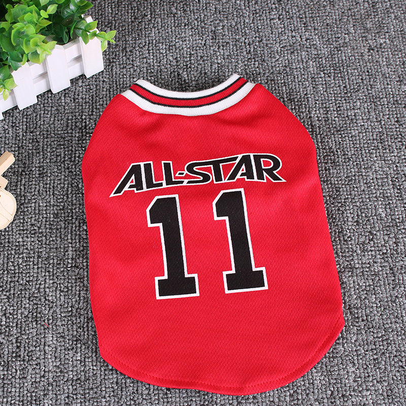 World Cup Soccer Dog Vest - Breathable Cotton Summer T-Shirt for Dogs