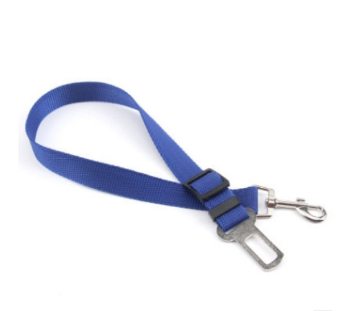 Fixed-Length Polyester Dog Seatbelt Leash - Adjustable Car Safety Strap for Small to Medium Pets (5-20kg)