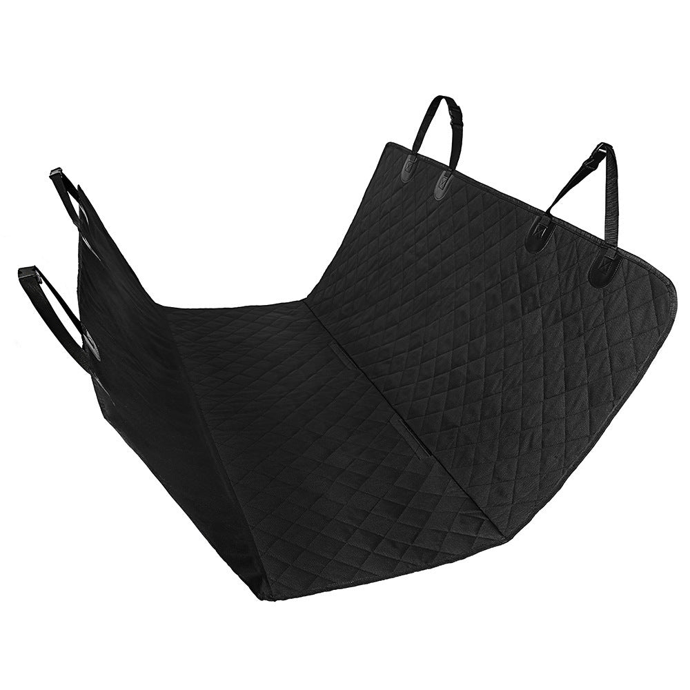 Dog Car Seat Cover Hammock with View Mesh Windows - 100% Waterproof Pet Back Seat Protector Mat for Travel, Includes Zipper & Storage Pocket