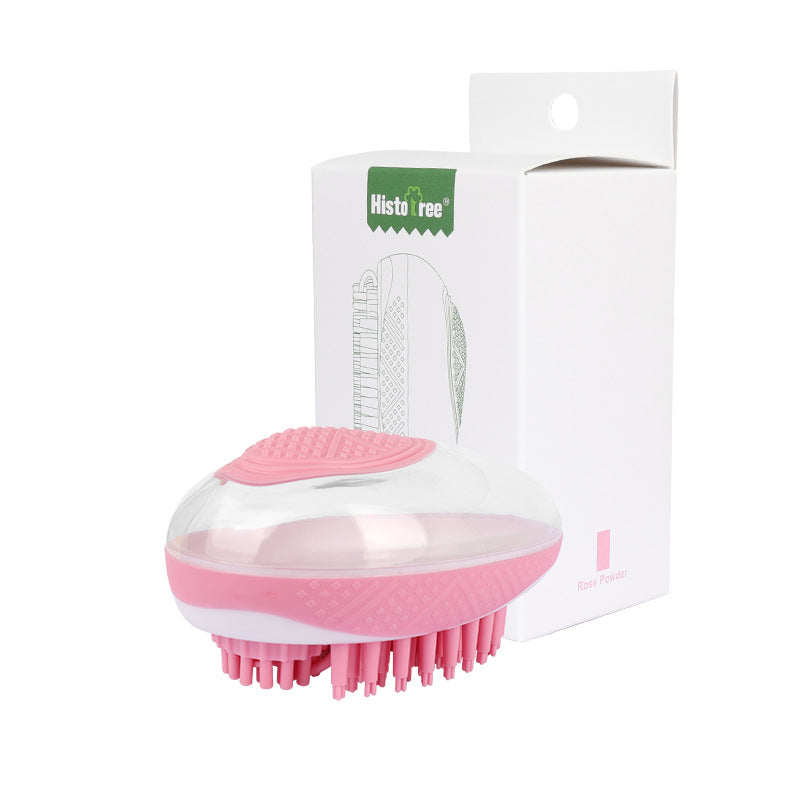 2-in-1 Pet Bath Brush & Massage Comb - Soft Silicone Deshedding Tool for Dogs & Cats