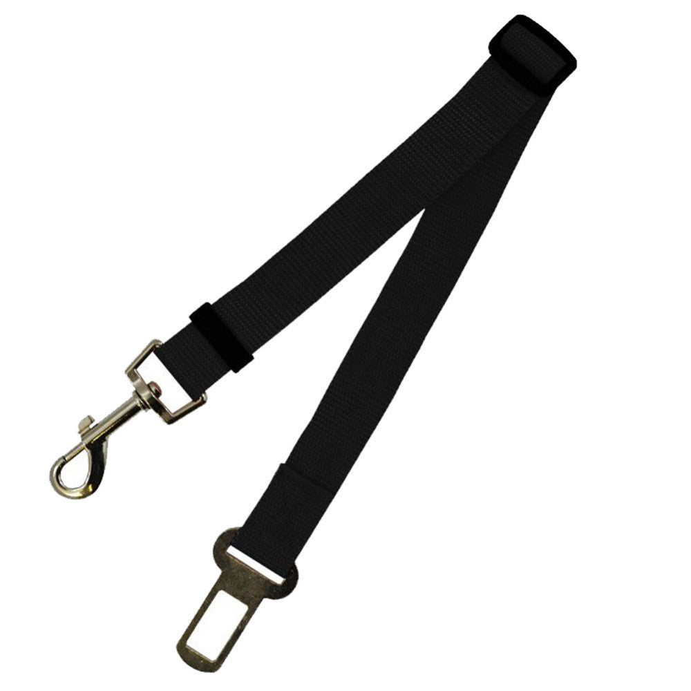 Fixed-Length Polyester Dog Seatbelt Leash - Adjustable Car Safety Strap for Small to Medium Pets (5-20kg)