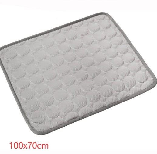 Self-Cooling Ice Silk Pet Pad - Instant Cooling Bed Mat for Dogs & Cats in Summer, No Water Needed (Multiple Sizes)