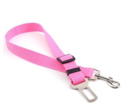 Fixed-Length Polyester Dog Seatbelt Leash - Adjustable Car Safety Strap for Small to Medium Pets (5-20kg)