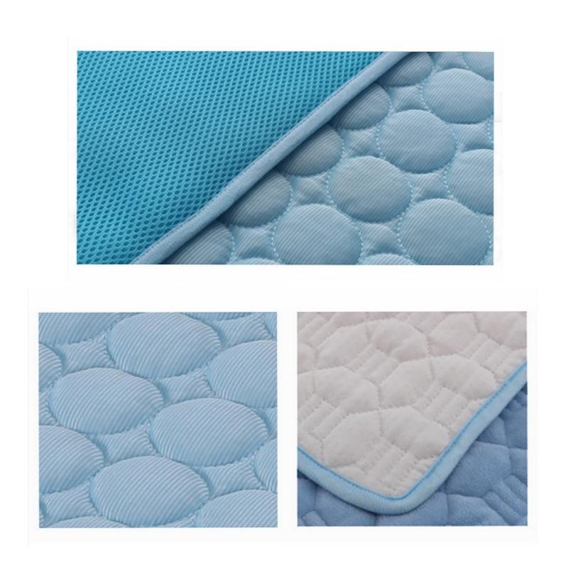 Self-Cooling Ice Silk Pet Pad - Instant Cooling Bed Mat for Dogs & Cats in Summer, No Water Needed (Multiple Sizes)