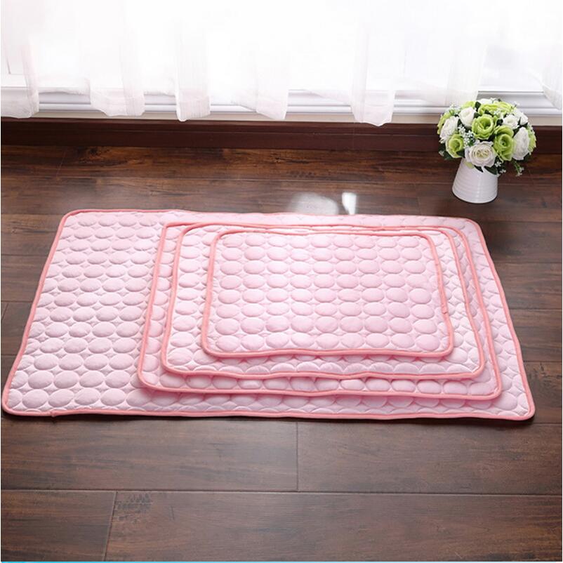Self-Cooling Ice Silk Pet Pad - Instant Cooling Bed Mat for Dogs & Cats in Summer, No Water Needed (Multiple Sizes)