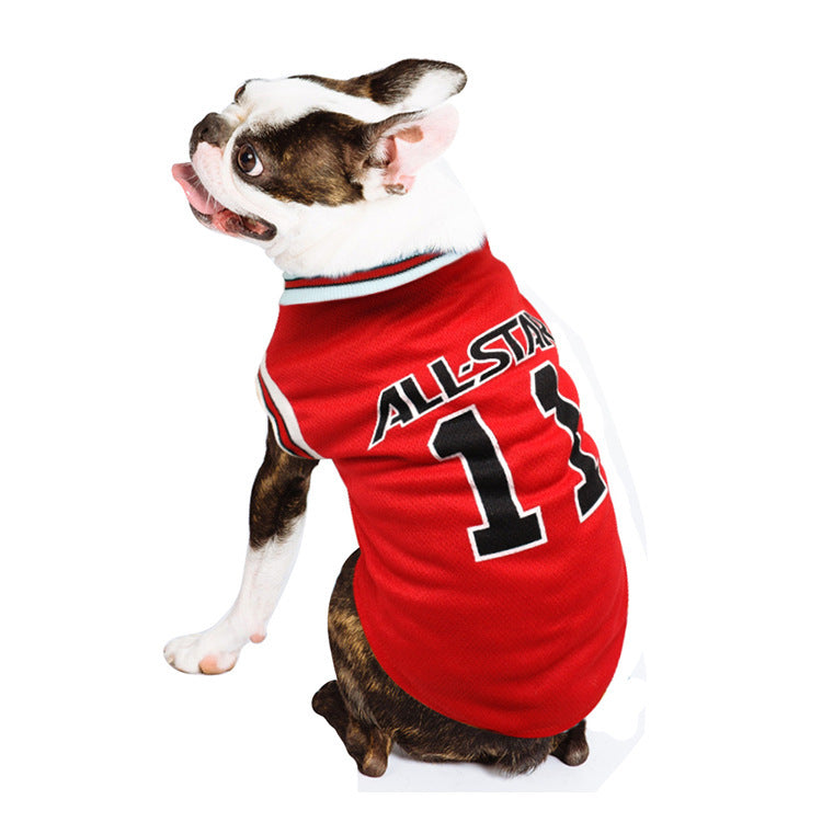 World Cup Soccer Dog Vest - Breathable Cotton Summer T-Shirt for Dogs