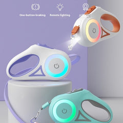 Automatic Retractable Dog Leash with LED Light & Collar Set for Small to Medium Dogs