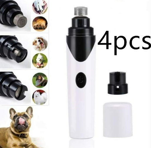 Ourpettly Quiet Electric Pet Nail Grinder & Clipper - Low Noise USB Rechargeable for Dogs, Cats, Small Animals