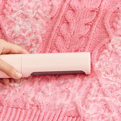 2-in-1 Self-Cleaning Pet Hair Remover Brush & Lint Roller - Portable, Reusable Tool for Cat & Dog Fur on Furniture, Clothes, and Carpet