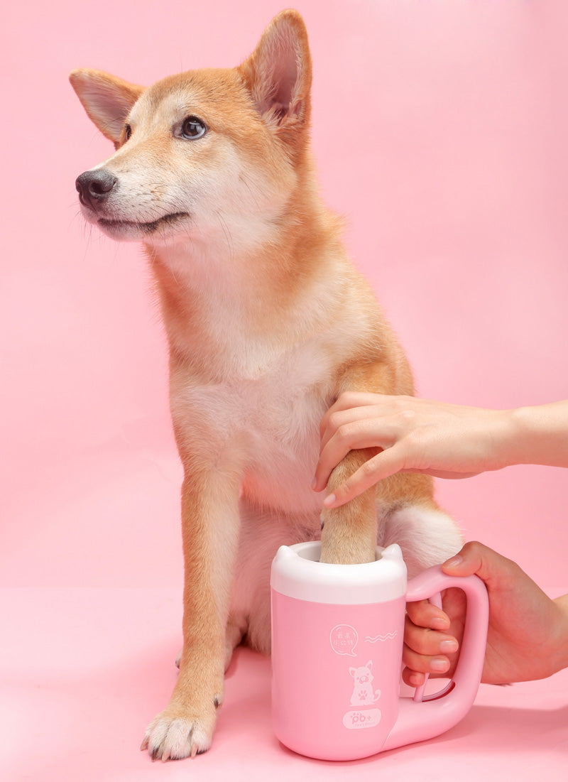 Automatic Pet Paw Cleaner Cup - Silicone Brush Dog Cat Foot Washer
