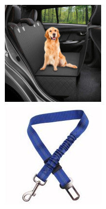 Dog Car Seat Cover Hammock with View Mesh Windows - 100% Waterproof Pet Back Seat Protector Mat for Travel, Includes Zipper & Storage Pocket