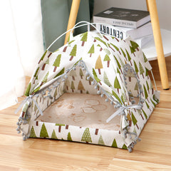 Waterproof & Breathable Enclosed Cat Tent Bed - Portable Pet House for Indoor & Outdoor Use
