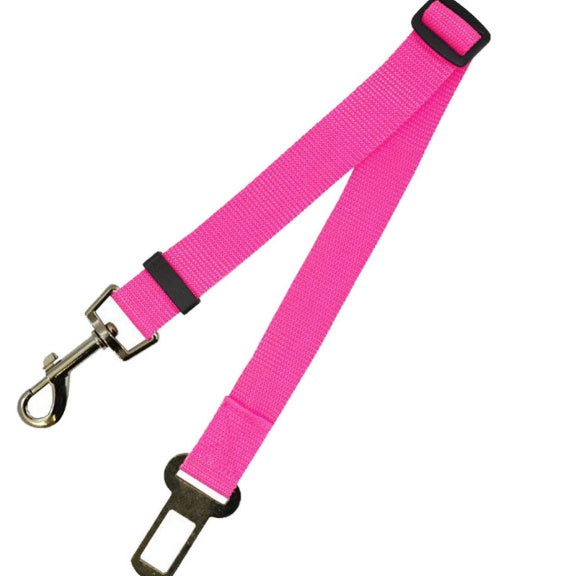 Fixed-Length Polyester Dog Seatbelt Leash - Adjustable Car Safety Strap for Small to Medium Pets (5-20kg)