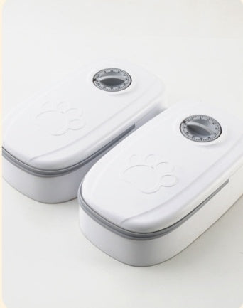 Ourpetlly Automatic Pet Feeder with Timer - Smart Food Dispenser for Cats and Dogs, 4-Meal Programmable, Stainless Steel Bowl