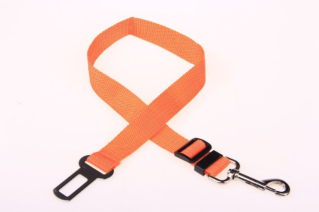 Fixed-Length Polyester Dog Seatbelt Leash - Adjustable Car Safety Strap for Small to Medium Pets (5-20kg)