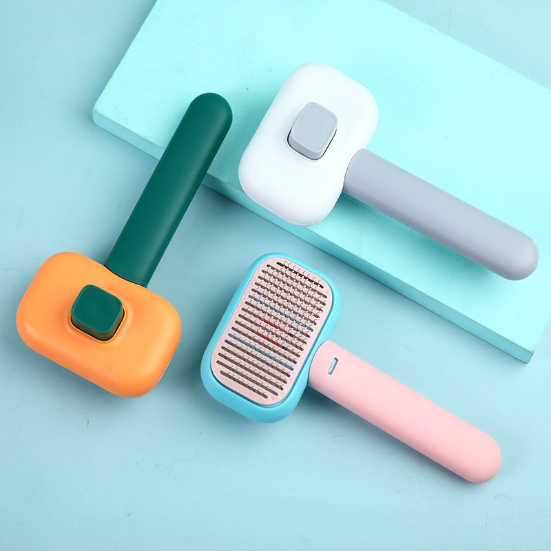 Pet Grooming Brush for Cats & Dogs - Detangling & Massage Comb for All Hair Types