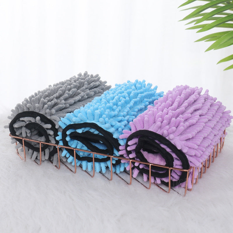 Ourpetlly Super Absorbent Microfiber Pet Drying Towel for Dogs and Cats - Quick Dry, Soft Chenille (Multiple Colors)