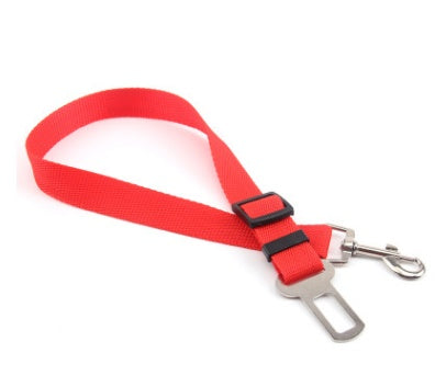 Fixed-Length Polyester Dog Seatbelt Leash - Adjustable Car Safety Strap for Small to Medium Pets (5-20kg)