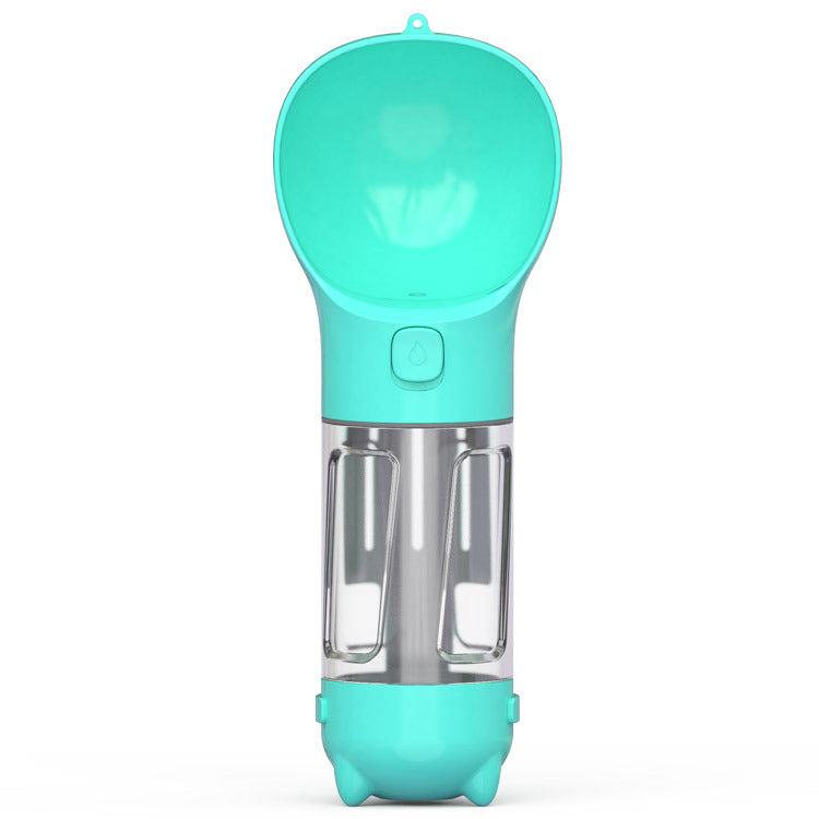 3-in-1 Portable Pet Water Bottle with Bowl & Waste Bag Dispenser | Outdoor Travel Dog & Cat Feeder