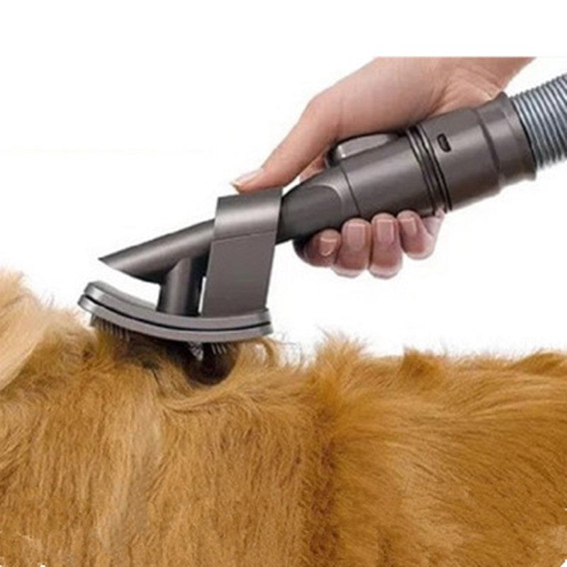 Pet Vacuum Grooming Brush - Dog & Cat Hair Remover Tool with Vacuum Cleaner Attachment