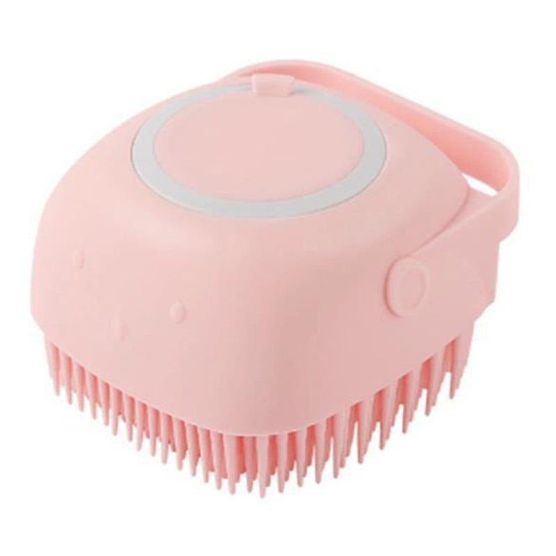 Silicone Pet Bathing & Massage Glove Brush - Dog & Cat Grooming Tool with Shampoo Dispenser