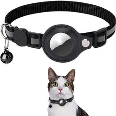 Waterproof AirTag Collar for Dogs & Cats - Reflective Nylon Holder with Protective Case