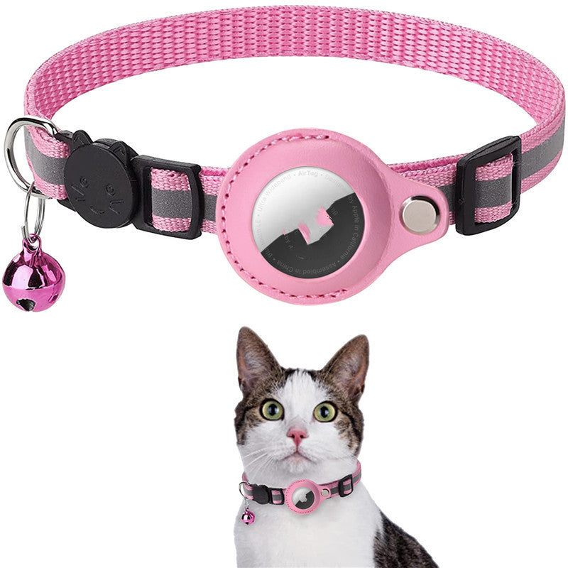 Waterproof AirTag Collar for Dogs & Cats - Reflective Nylon Holder with Protective Case