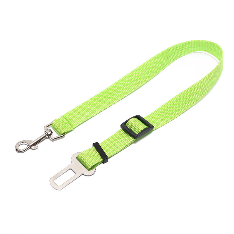 Fixed-Length Polyester Dog Seatbelt Leash - Adjustable Car Safety Strap for Small to Medium Pets (5-20kg)