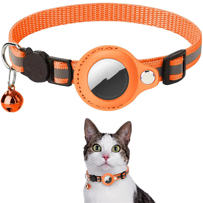 Waterproof AirTag Collar for Dogs & Cats - Reflective Nylon Holder with Protective Case