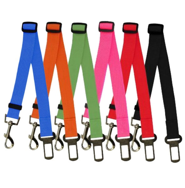 Fixed-Length Polyester Dog Seatbelt Leash - Adjustable Car Safety Strap for Small to Medium Pets (5-20kg)