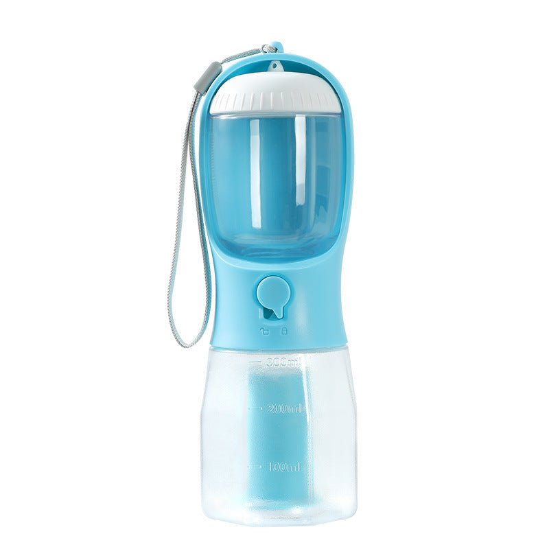 OurPetlly 3-in-1 Portable Dog Water Bottle with Food Container & Waste Bag Dispenser - Built-in Filter