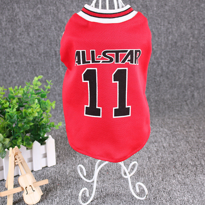 World Cup Soccer Dog Vest - Breathable Cotton Summer T-Shirt for Dogs