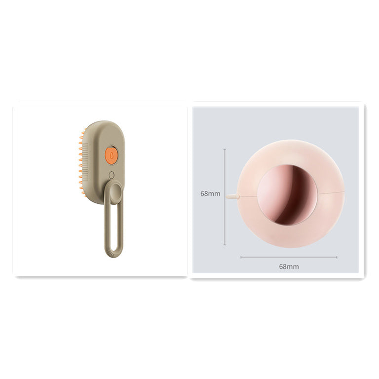 3-in-1 Electric Steam Pet Brush - USB Rechargeable Dog & Cat Grooming Brush for Hair Removal, Detangling & Massage