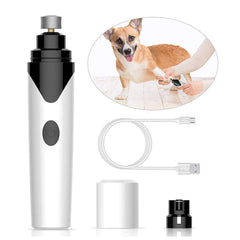 Ourpettly Quiet Electric Pet Nail Grinder & Clipper - Low Noise USB Rechargeable for Dogs, Cats, Small Animals
