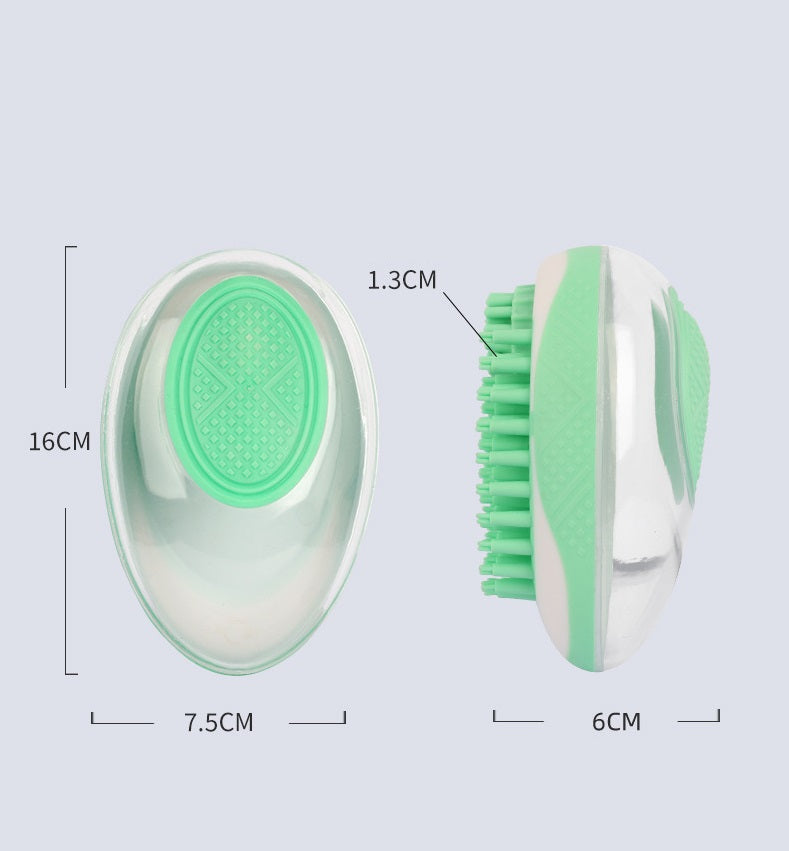 2-in-1 Pet Bath Brush & Massage Comb - Soft Silicone Deshedding Tool for Dogs & Cats