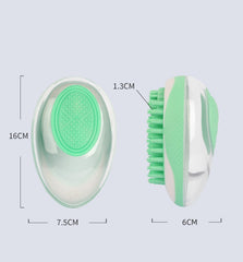 2-in-1 Pet Bath Brush & Massage Comb - Soft Silicone Deshedding Tool for Dogs & Cats