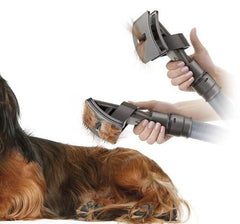 Pet Vacuum Grooming Brush - Dog & Cat Hair Remover Tool with Vacuum Cleaner Attachment