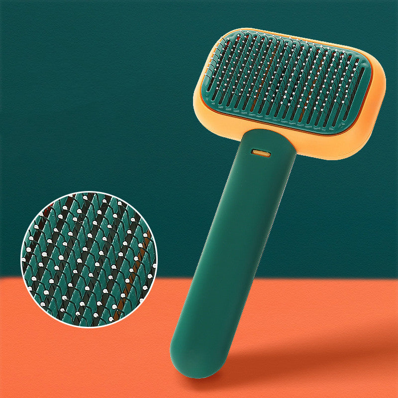 Pet Grooming Brush for Cats & Dogs - Detangling & Massage Comb for All Hair Types