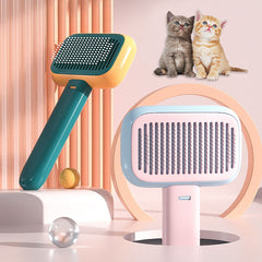 Pet Grooming Brush for Cats & Dogs - Detangling & Massage Comb for All Hair Types