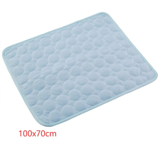 Self-Cooling Ice Silk Pet Pad - Instant Cooling Bed Mat for Dogs & Cats in Summer, No Water Needed (Multiple Sizes)